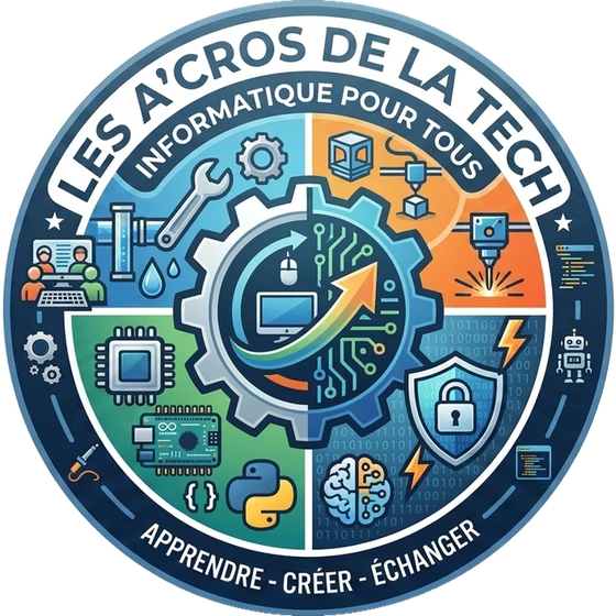 Emblème Les A’Cros de la Tech — Apprendre, Créer, Échanger